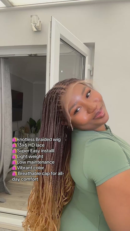 13x6 HD lace braided wig